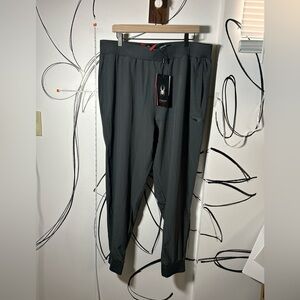 NEW Spyder Men's Dark Gray Active Jogger Pants with Pockets Men’s XL